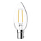 65922 Candle 4.8W 240V Dimmable LED Filament Lamp Clear IP20 - B15 2700K Domus Lighting