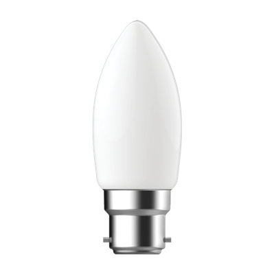 Domus Candle C35 Dimmable B22 Filament Lamps and Globes 2700K 6500K Frosted 5W 240V IP64- 65845, 65846
