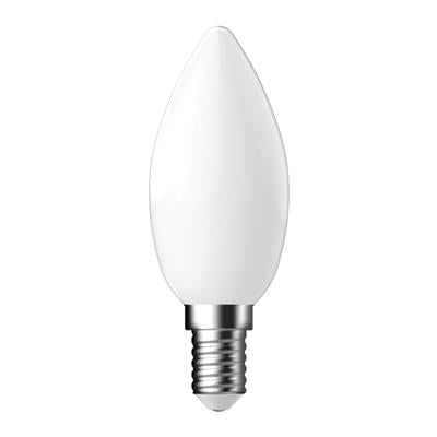 Domus Candle Dimmable E14 Filament Lamps and Globes 2700K 6500K Frosted 4.8W 240V IP20 - 65968, 65969 - Domus Lighting