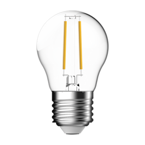 Domus Fancy Round G45 Dimmable E27 Filament Lamps and Globes 2700K 6500K Clear 4.2W 240V IP64- 65852, 65853