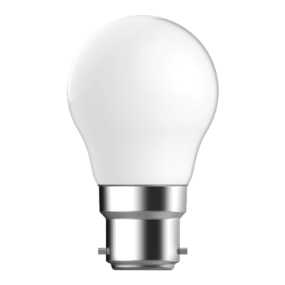 Domus Fancy Round G45 Dimmable B22 Filament Lamps and Globes 2700K 6500K Frosted 4.2W 240V IP64- 65852, 65853