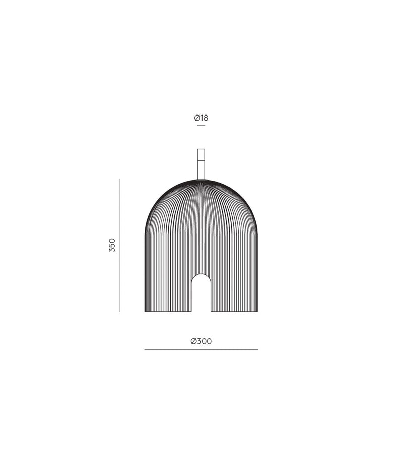 Aromas Porta Large Interior Pendants 3000K Smoked Grey 9W - ARO.C1290/L