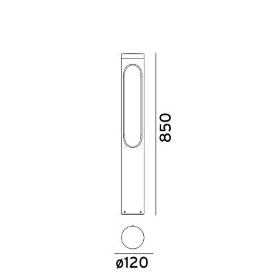 Norlys Kisa 2lt LED Bollards 3000K Aluminium/ Graphite 15W IP55 - NLYS.5184AL, NLYS.5184GR