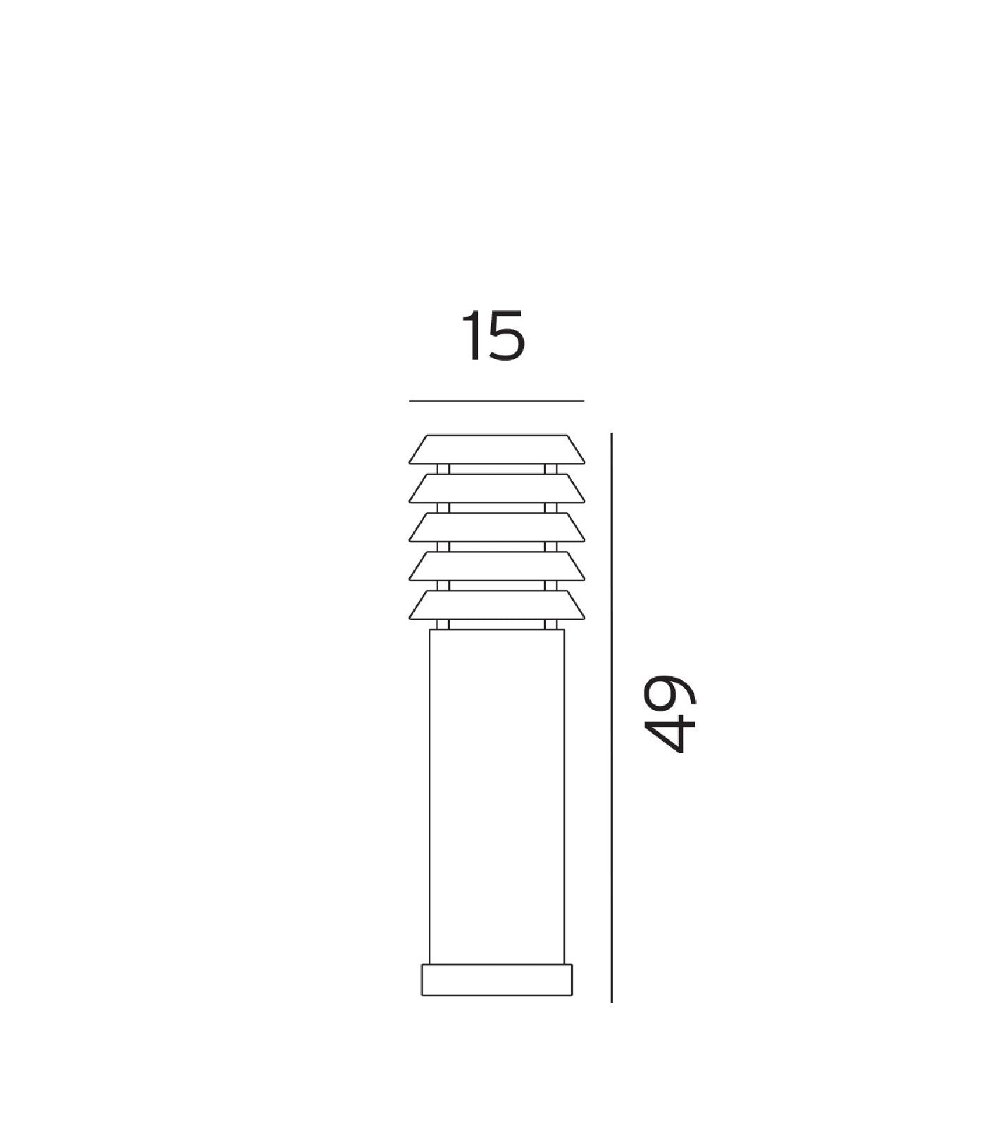 Norlys Alta LED Bollards Black/ Galvanized Steel IP65 - NLYS.293, NLYS.291