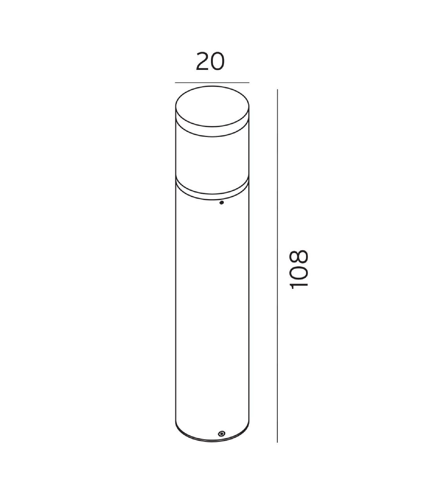 Norlys Egersund LED Bollard 3000K Aluminium/ Graphite 20.3W IP65 - NLYS.1285, NLYS.1280