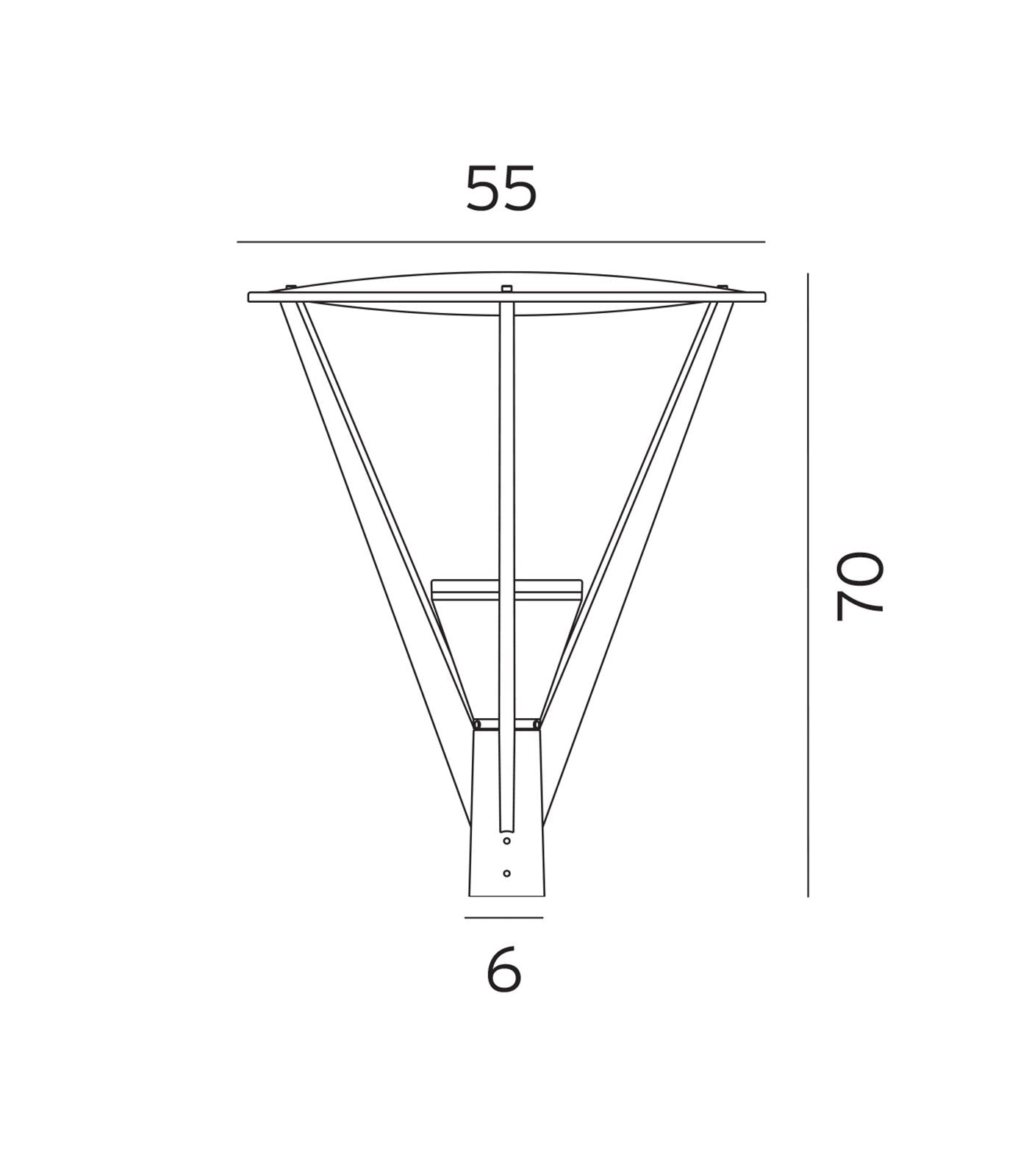 Norlys Nice Pole LED Flood Light 3000K Aluminium / Graphite IP65 - NLYS.5001AL, NLYS.5001GR - Norlys