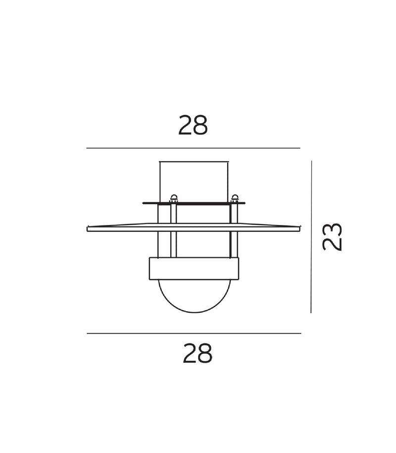 Norlys Bergen Ceiling Light Black / Galvanized Steel IP55 - NLYS.271B, NLYS.271GA - Norlys