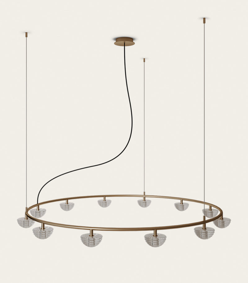 Aromas Hado Interior Architectural Chandelier 2700K Aged Gold- ARO.HADO/C