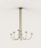 Aromas Dussa Interior Architectural Chandelier 2700K Matte Black/ Black/ Matte Brass/ White/ Travertine 9W - ARO.C1307/6