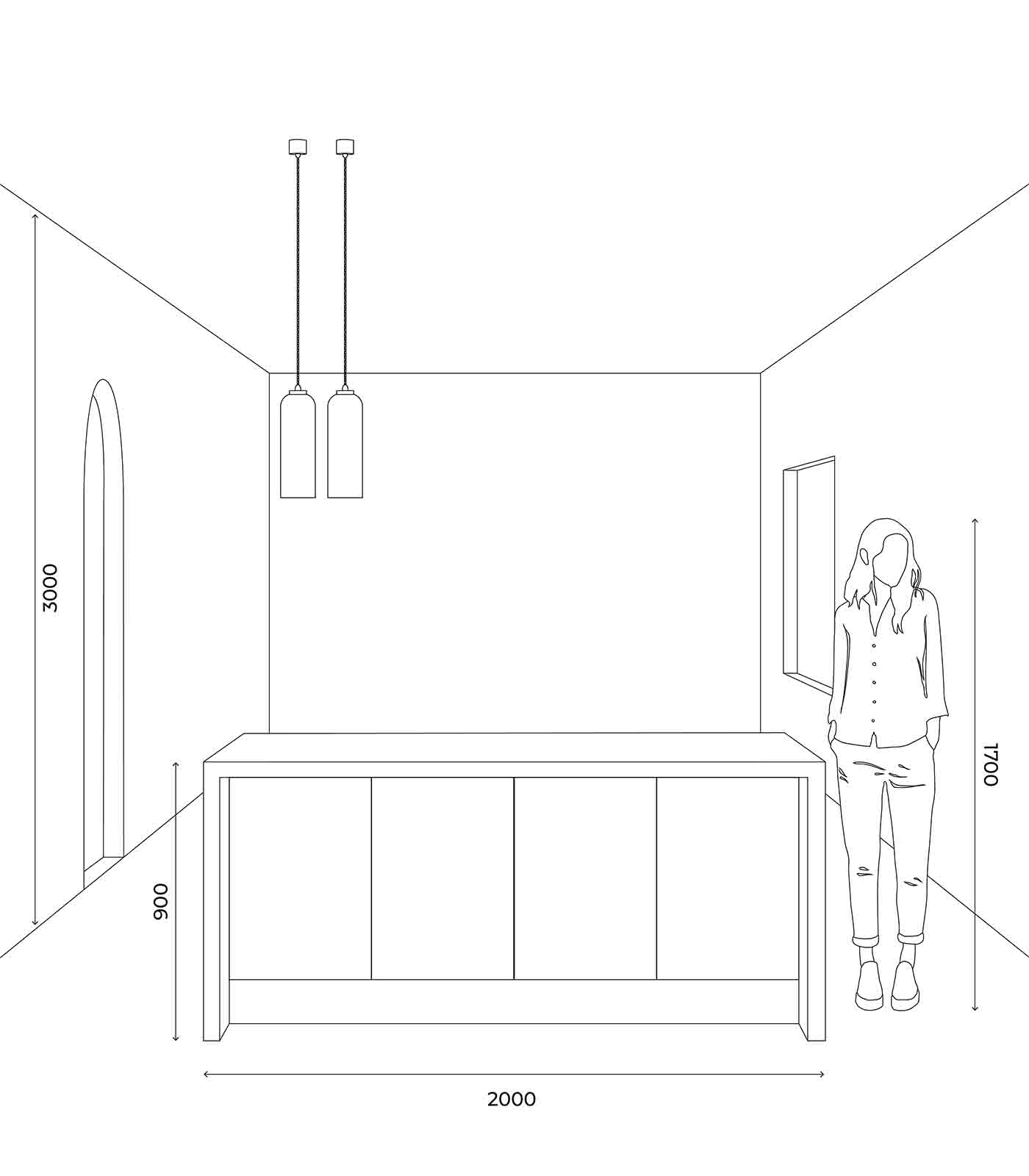 Lighting Republic Parlour Elong Interior Pendant Light Amber/ Clear/ White/ Smoked - LR.i02.25. + LR.A01.007.