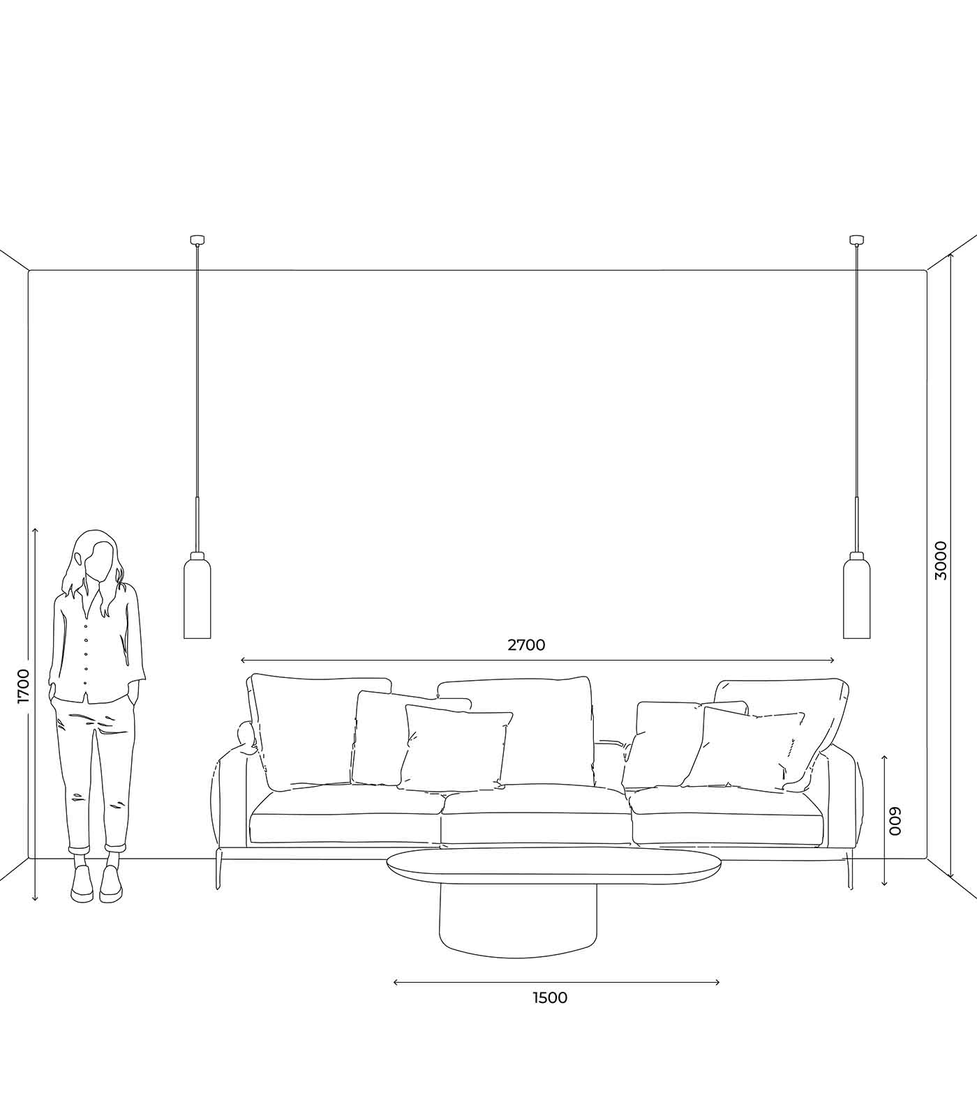 Lighting Republic Parlour Lite Elong Interior Pendant Amber/ Clear/ White/ Smoke - LR.i02.26. + LR.A01.007.