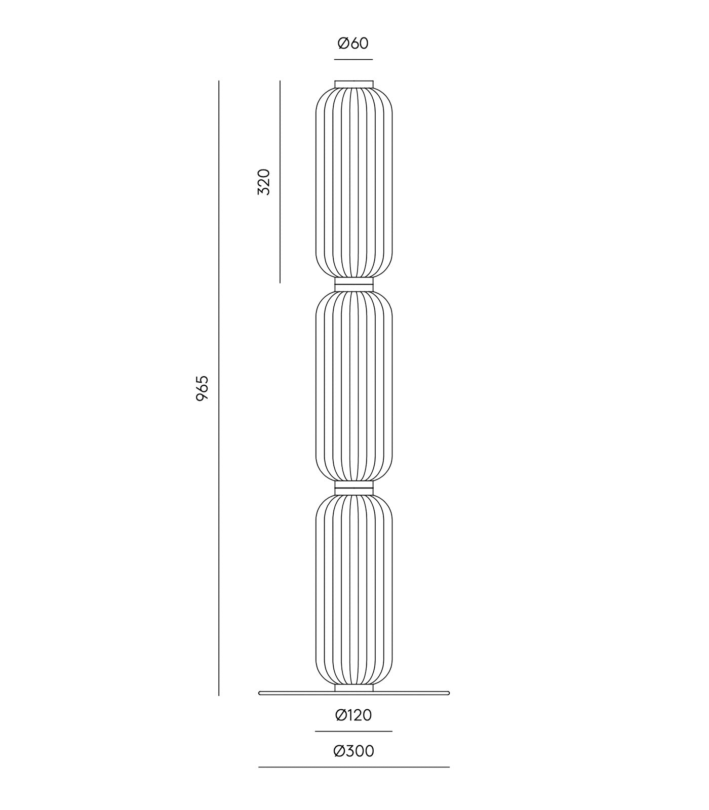 Aromas Elma Floor Lamp 2700K Antique Gold/ Matte Black 20W - ARO.P1312/ORO, ARO.P1312/NEG