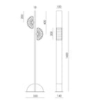 Aromas Gina Floor Lamp 2700K Black- ARO.P1334/ORO-NEG