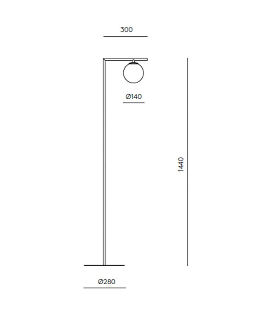 Aromas Endo Floor Lamp Matte Brass 5W- ARO.P1156/ORO