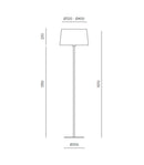 Aromas Tex Floor Lamp White/ Matte Black - ARO.P1026/NEG+151011/40 