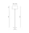 Aromas Tex Floor Lamp White/ Matte Black - ARO.P1026/NEG+151011/40 