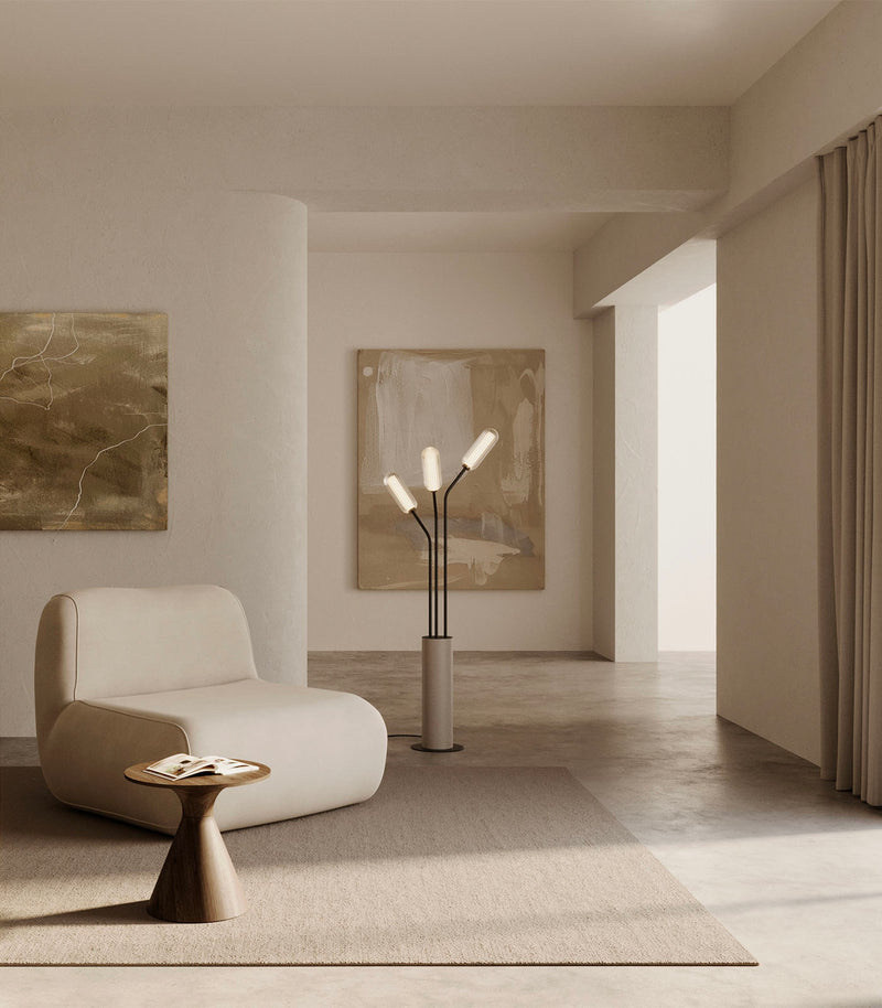 Aromas Lari Floor Lamp 2700K Cyber/ Dark Brown/ Taupe/ Orange 9W- ARO.LARI/F