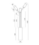 Aromas Lari Floor Lamp 2700K Cyber/ Dark Brown/ Taupe/ Orange 9W- ARO.LARI/F