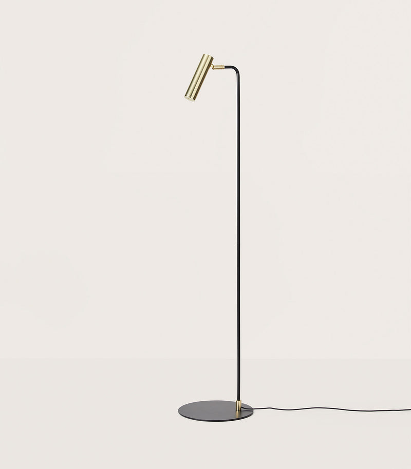 Aromas Maru Floor Lamp 3000K Matte Black/ Matte Brass 3W - ARO.P1194/NEG, ARO.P1194/ORO