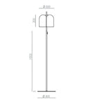 Aromas Oket Floor Lamp 2700K Matte Black/ Matte Brass/ Matte White 10W - ARO.P1317/NEG, ARO.P1317/BCO