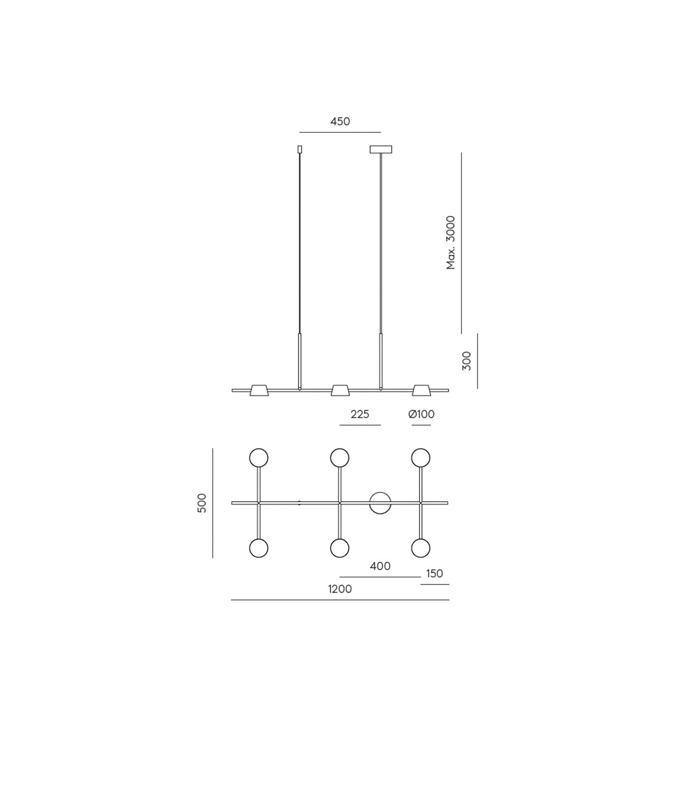 Aromas Nera 6lt Interior Pendants 3000K Matte Black 8W - ARO.C1229/6