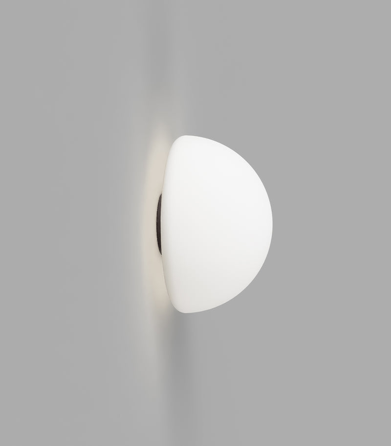  Lighting Republic Orb Dome Mirror Interior Wall Light Chrome / Dark Bronze / White IP44 - LR.i01.54M. + LR.A03.DM.