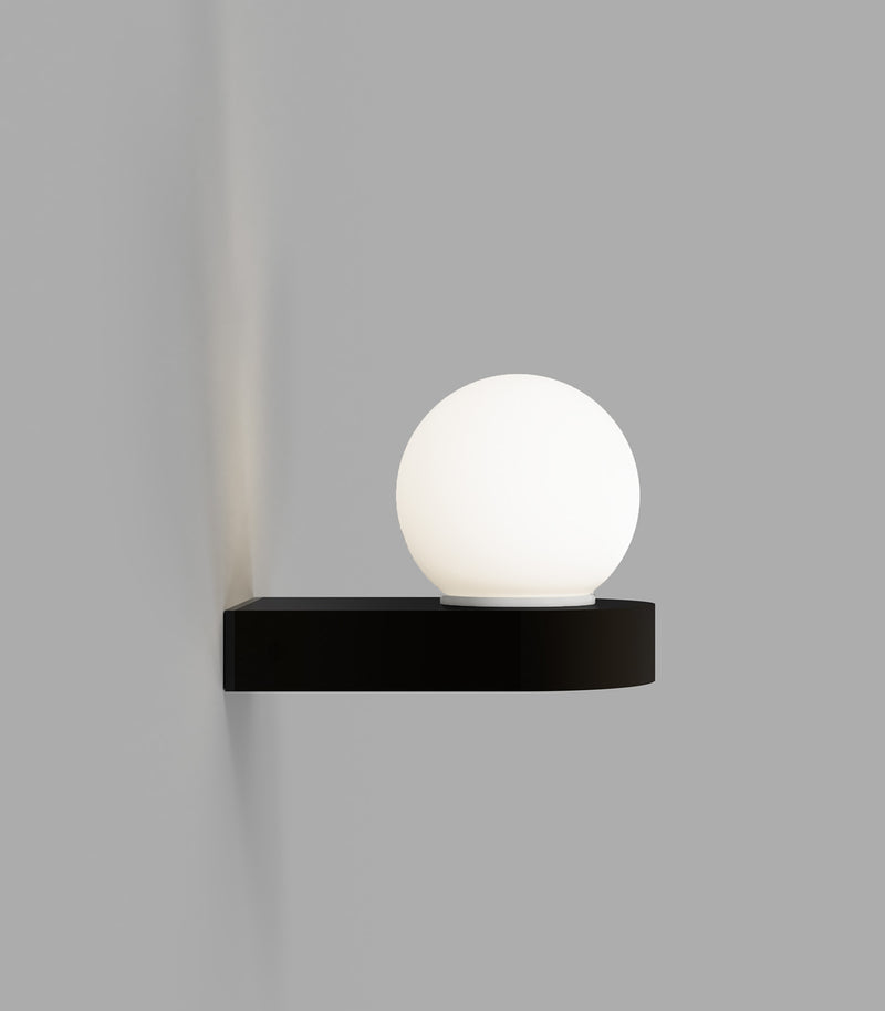 Lighting Republic Orb Ledge Exterior Wall Lights Small / Medium IP44 - LR.E01.54.DB + LR.A03.WH