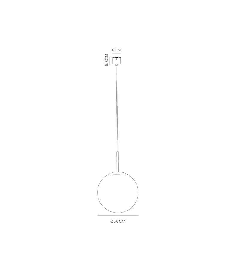 Lighting Republic Orb Max Interior Pendant Black / White - LR.i02.55.- Lighting Republic