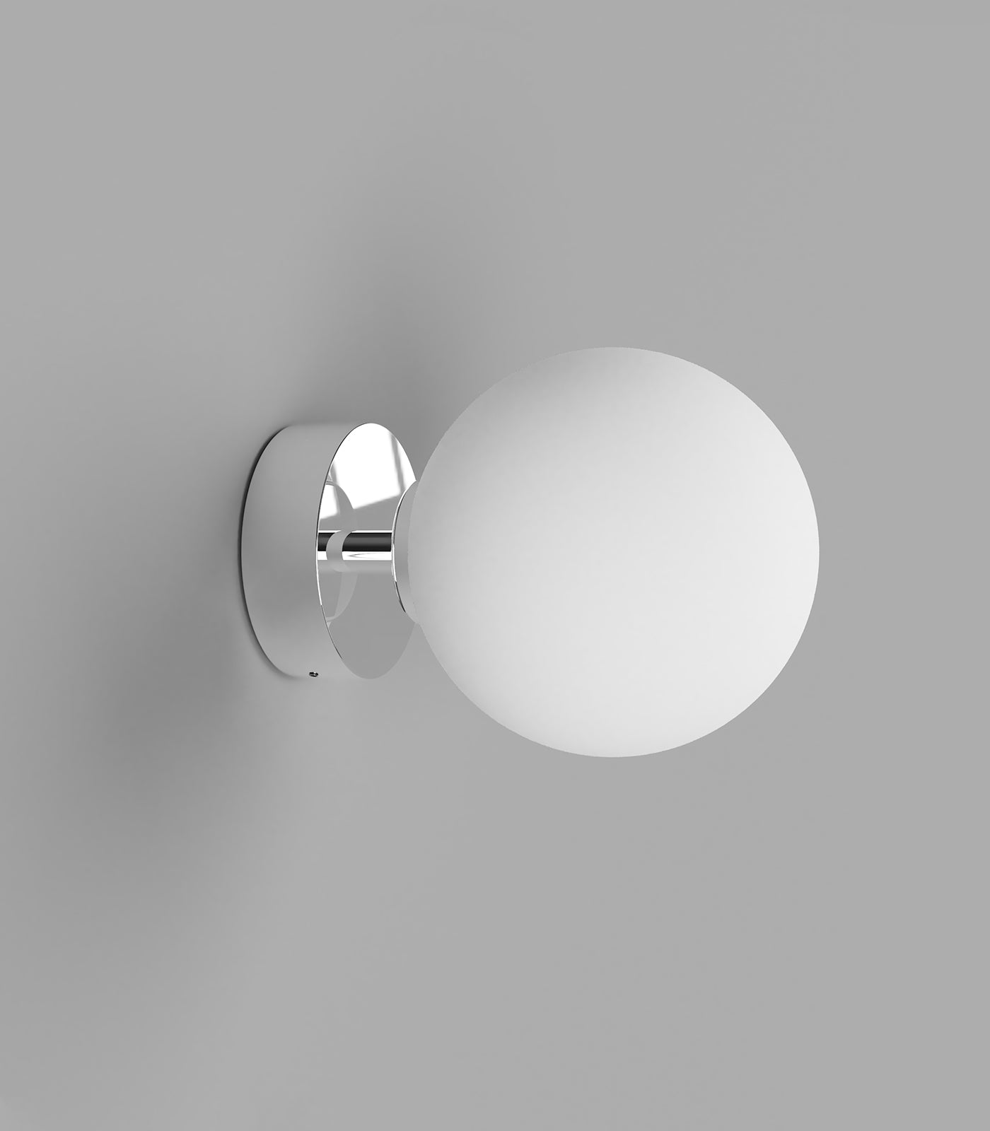 Lighting Republic Orb Short Arm Wall Interior Light Dark Bronze / White / Chrome IP44 - LR.i01.54A.+ LR.A03.S.