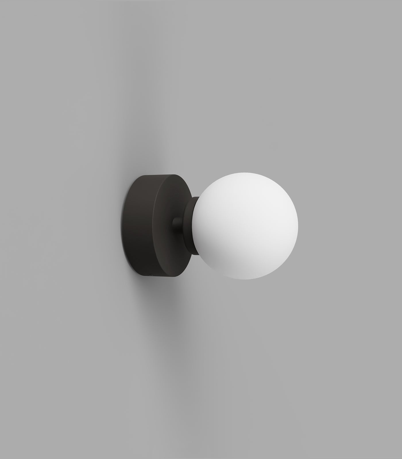 Lighting Republic Orb Short Arm Wall Interior Light Dark Bronze / White / Chrome IP44 - LR.i01.54A.+ LR.A03.S.