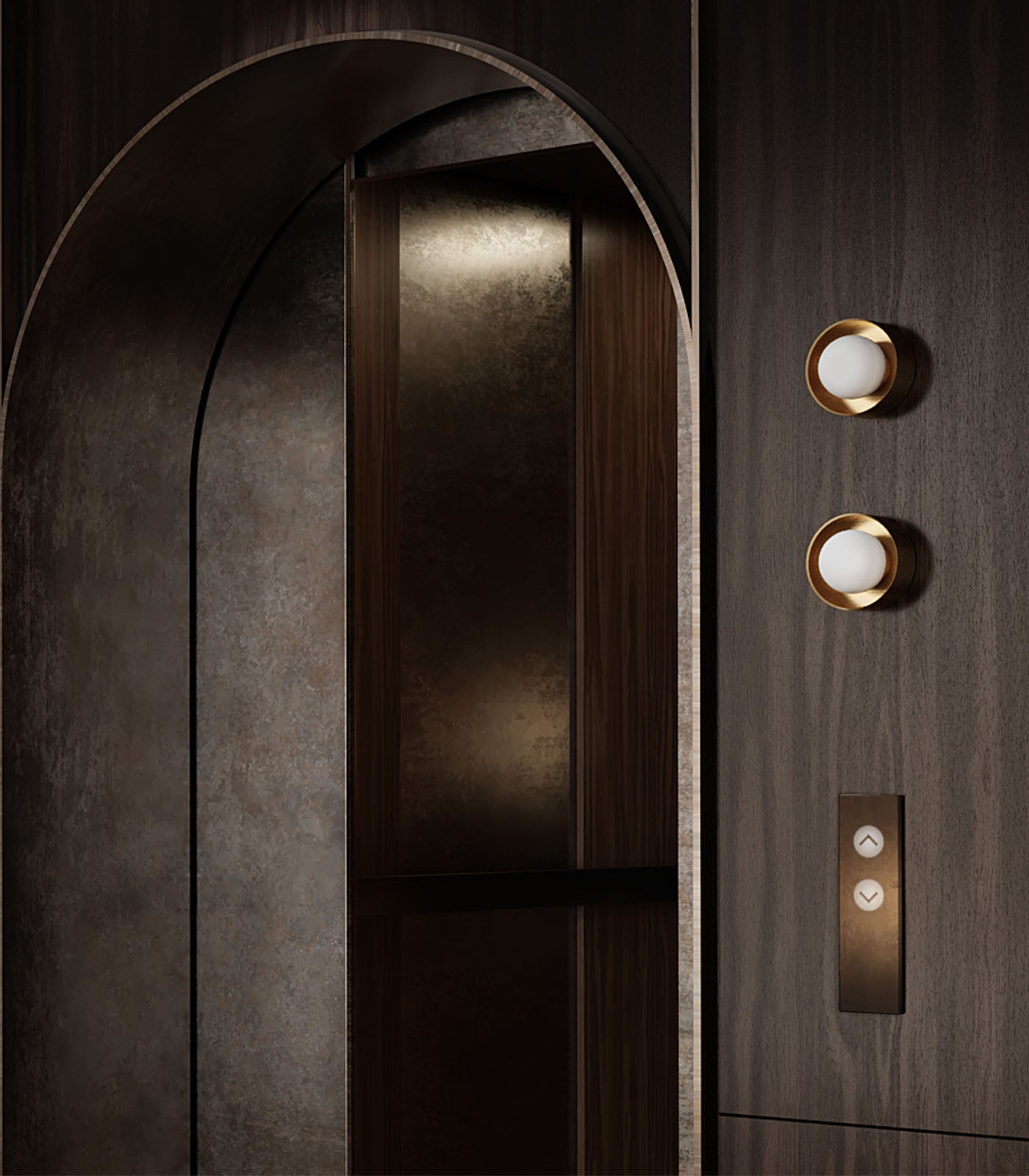 Lighting Republic Orb Sur Interior Wall Light Old Brass / Iron / White IP44 - LR.i01.54e.M. + LR.i01.54M. + LR.A03