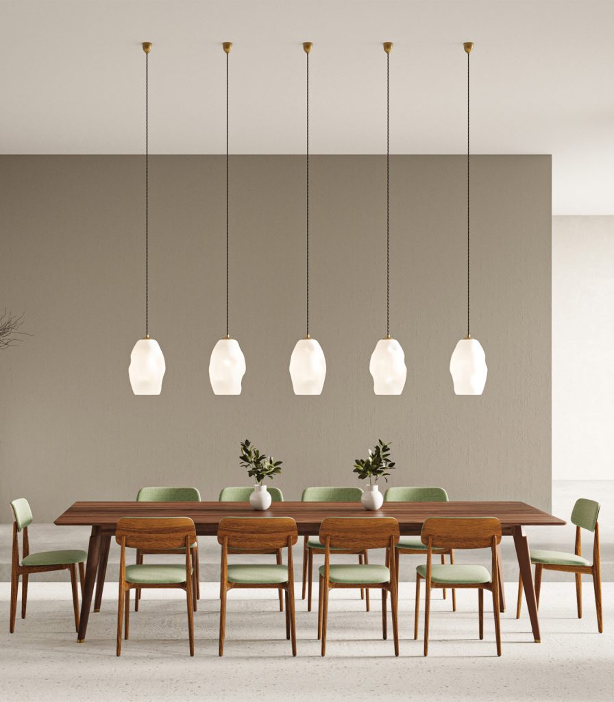 Lighting Republic Organic White Interior Pendant Old Brass- LR.i02.88.