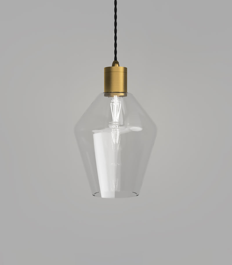 Lighting Republic Parlour Geo Interior Pendant Clear / White - LR.i02.25. + LR.A01.005.- Lighting Republic