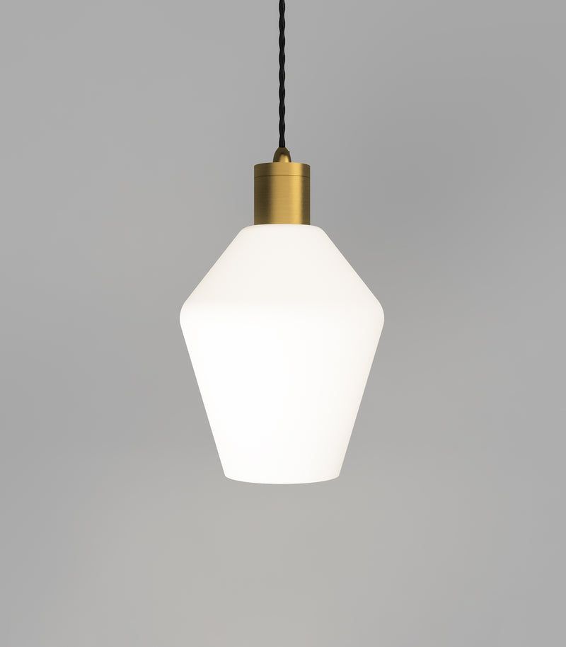 Lighting Republic Parlour Geo Interior Pendant Clear / White - LR.i02.25. + LR.A01.005.- Lighting Republic