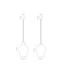 Lighting Republic Parlour Geo Interior Pendant Clear / White - LR.i02.25. + LR.A01.005.- Lighting Republic