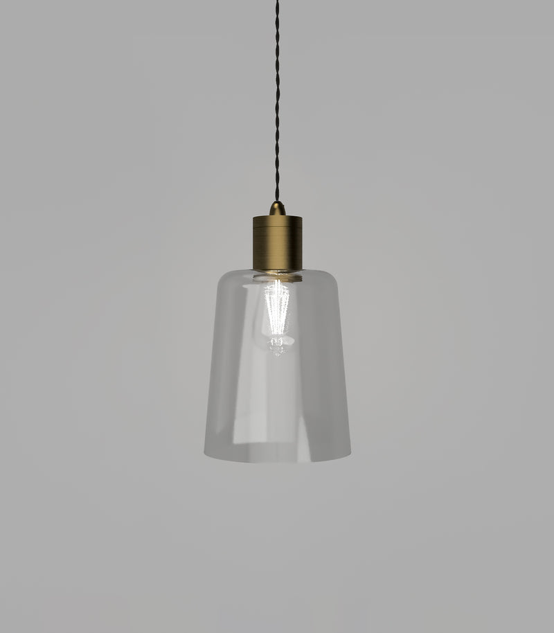 Lighting Republic Parlour Glass Interior Pendant Iron / Old Brass - LR.i025. + LR.A01. - Lighting Republic