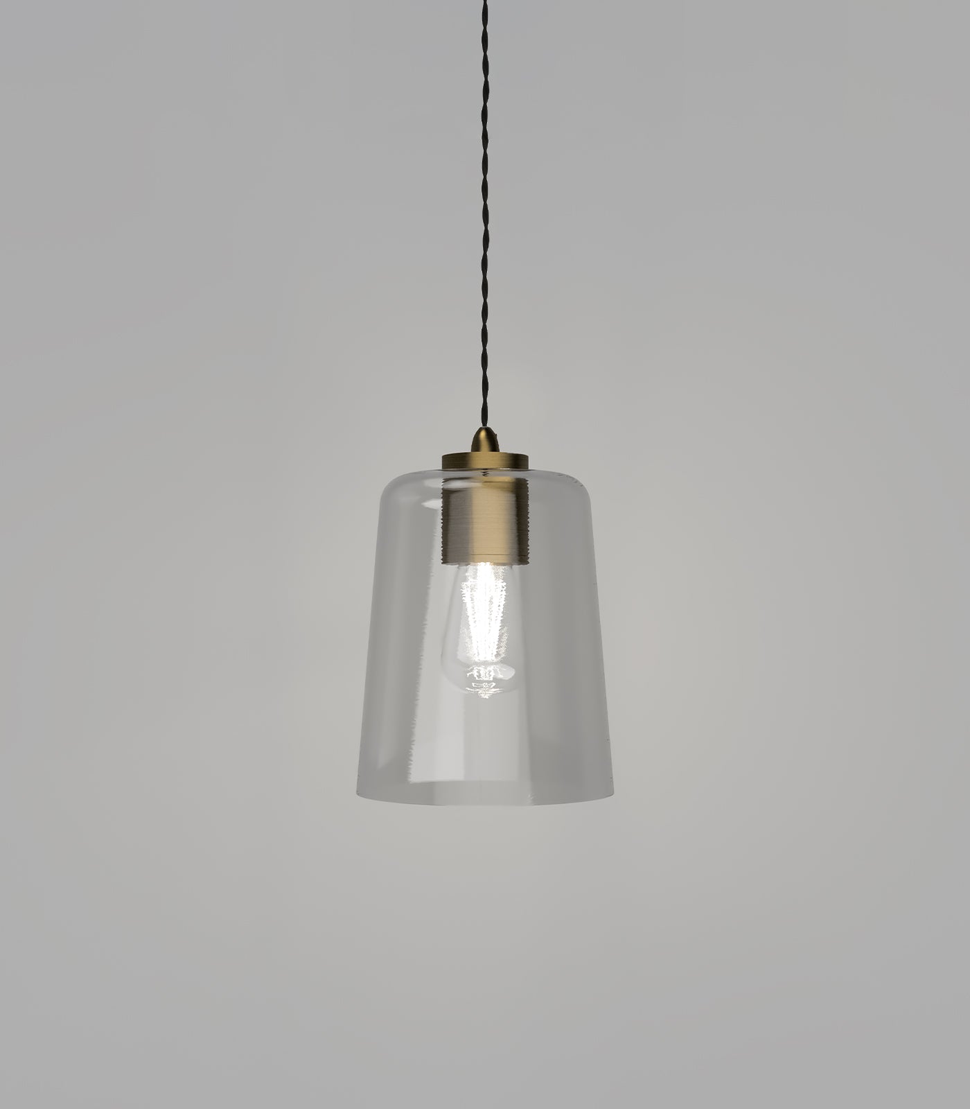 Lighting Republic Parlour Glass Interior Pendant Iron/ Old Brass - LR.i025. + LR.A01.