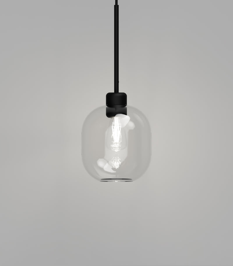 Lighting Republic Parlour Lite Curve Interior Pendant White / Clear / Smoke - LR.i02.26. + LR.A01.006. - Lighting Republic