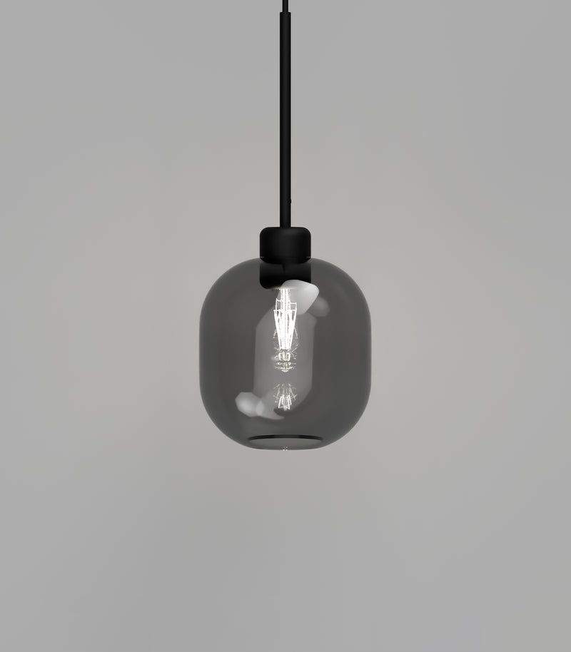 Lighting Republic Parlour Lite Curve Interior Pendant White / Clear / Smoke - LR.i02.26. + LR.A01.006. - Lighting Republic