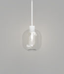 Lighting Republic Parlour Lite Curve Interior Pendant White / Clear / Smoke - LR.i02.26. + LR.A01.006. - Lighting Republic