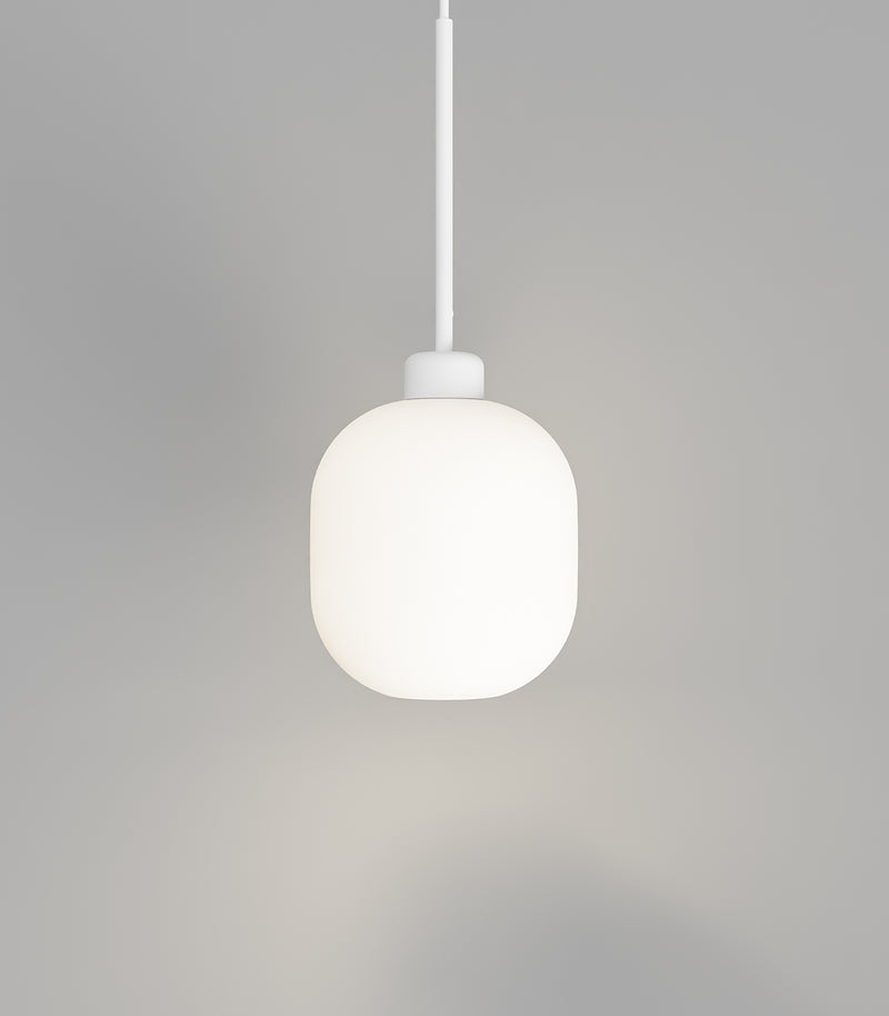 Lighting Republic Parlour Lite Curve Interior Pendant White / Clear / Smoke - LR.i02.26. + LR.A01.006. - Lighting Republic