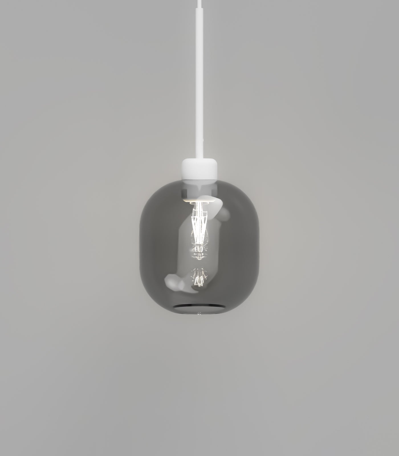 Lighting Republic Parlour Lite Curve Interior Pendant White/ Clear/ Smoke - LR.i02.26. + LR.A01.006.