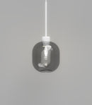 Lighting Republic Parlour Lite Curve Interior Pendant White / Clear / Smoke - LR.i02.26. + LR.A01.006. - Lighting Republic