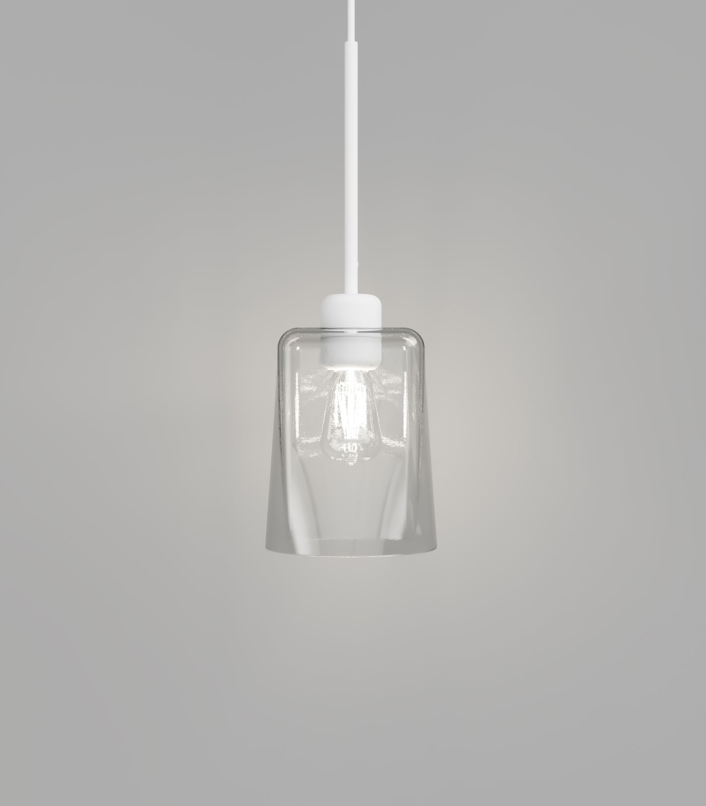 Lighting Republic Parlour Lite Glass Interior Pendant Light Black / White - LR.i02.26. + LR.A01.- Lighting Republic