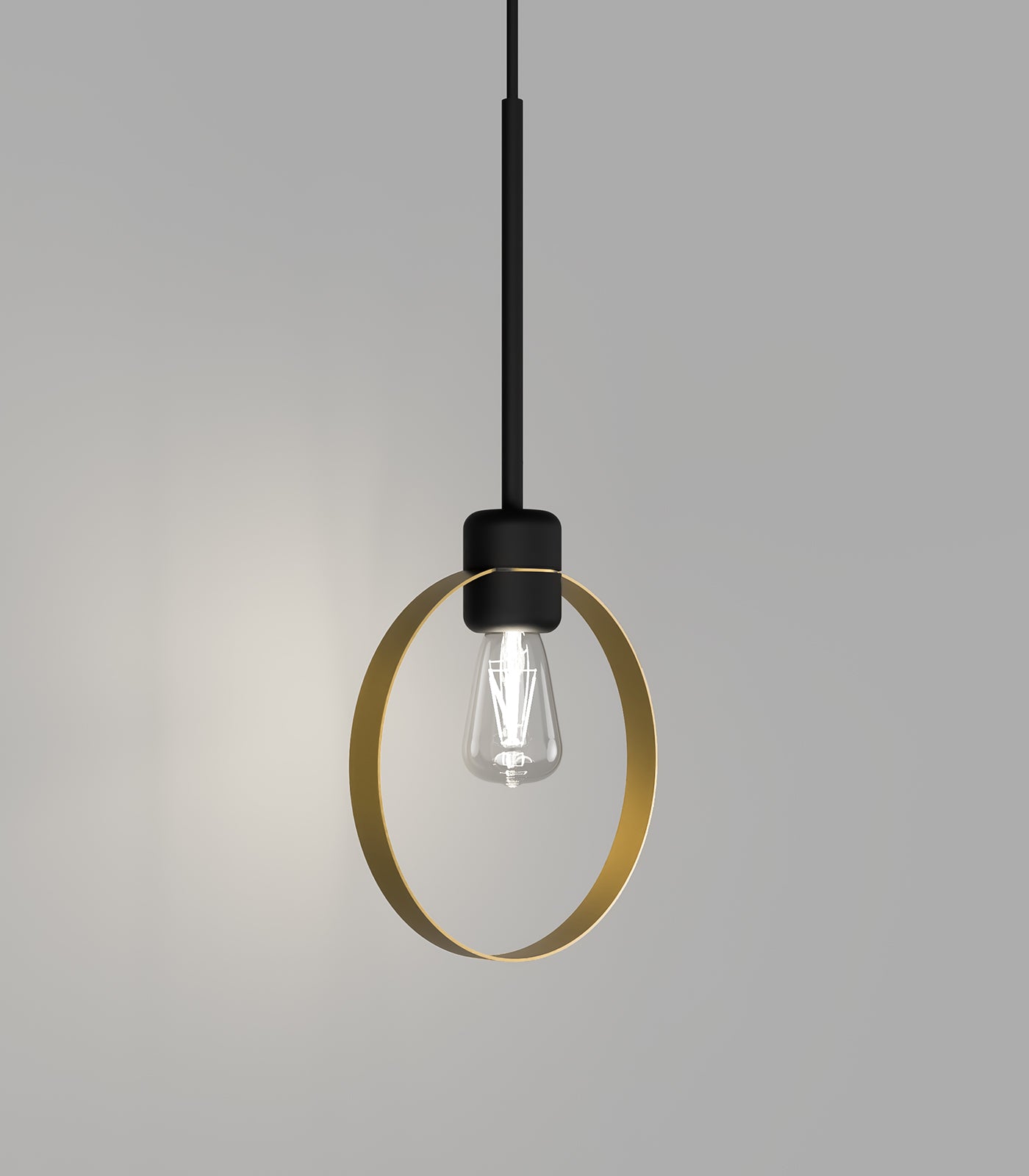Lighting Republic Parlour Lite Ring Interior Pendant Black / White - LR.i02.26. + LR.A35. - Lighting Republic