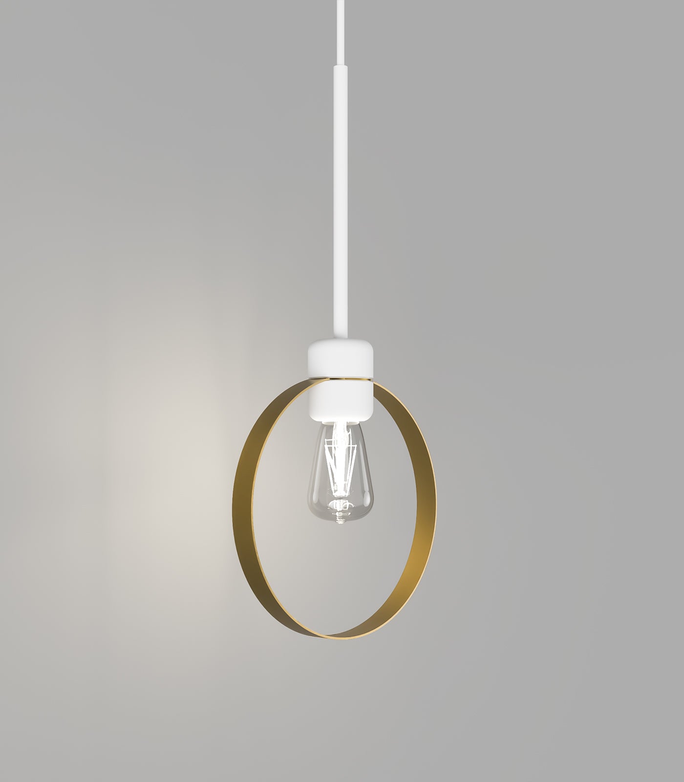Lighting Republic Parlour Lite Ring Interior Pendant Black/ White - LR.i02.26. + LR.A35.