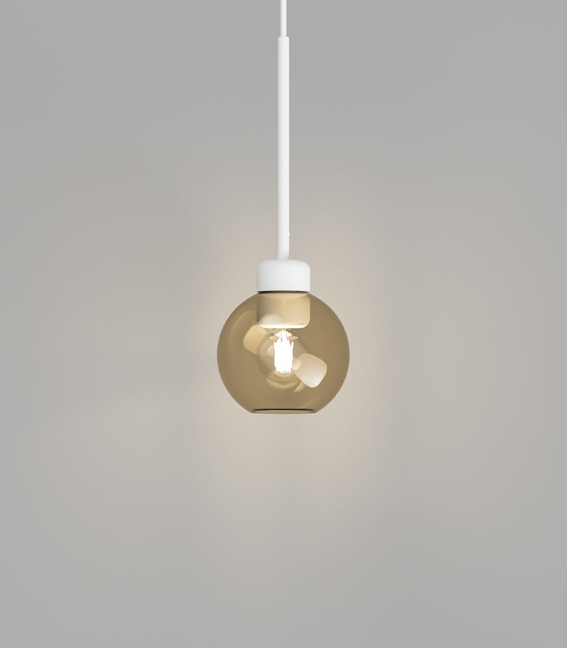 Lighting Republic Parlour Lite Sphere Interior Pendant Light Amber / Clear / White / Smoke - LR.i02.26. + LR.A01.004.- Lighting Republic