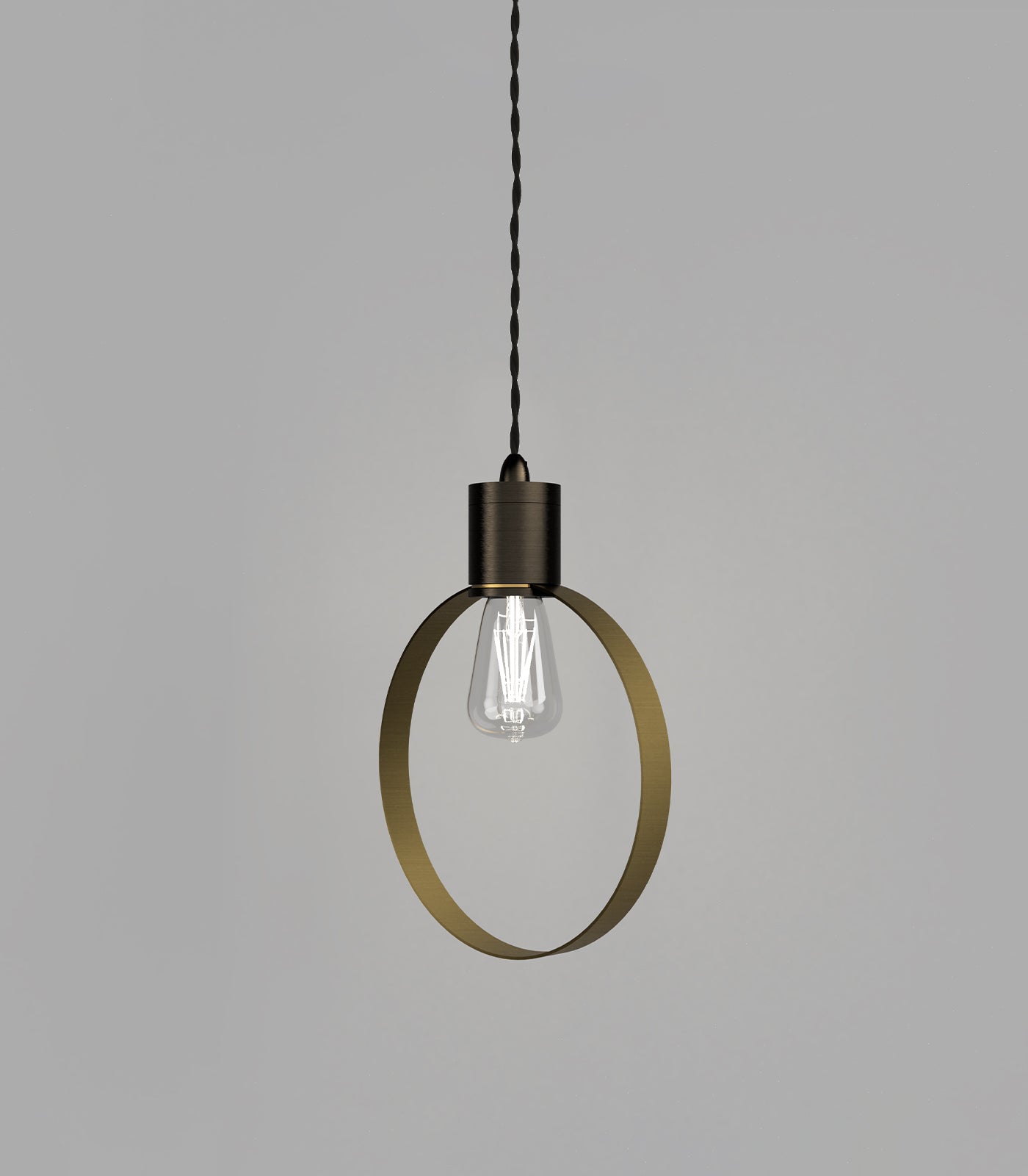  Lighting Republic Parlour Ring Interior Pendant Old Brass/ Iron - LR.i02.25.+ LR.A35.RNG. -Lighting Republic