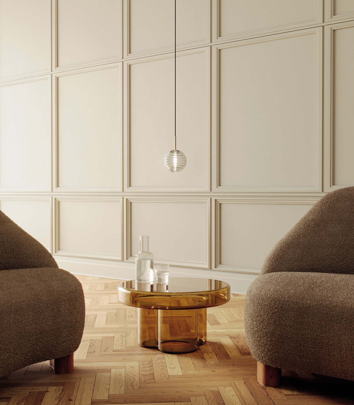 Aromas Doul Interior Pendants 2700K Matte Black/ Matte Brass - ARO.C1310/NEG, ARO.C1310/ORO