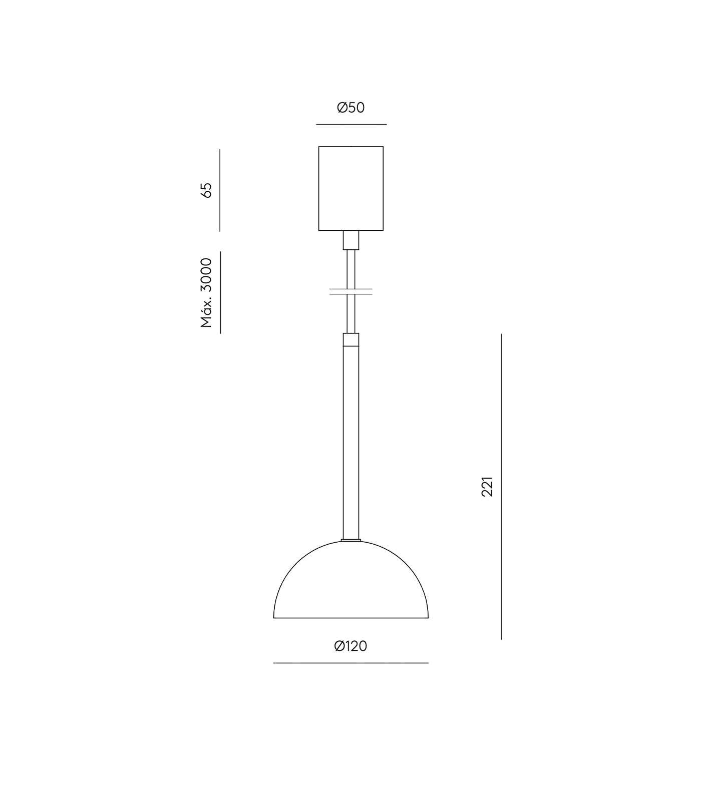 Aromas Dussa Interior Pendants 2700K Matte Black/ Matte Brass/ White/ Travertine 9W - ARO.C1307